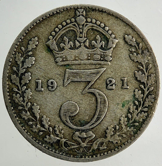 1921 George V Threepence Silver Coin | Fine Collectable Grade