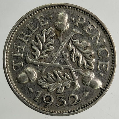 1932 George V Threepence Silver Coin | Fine Collectable Grade