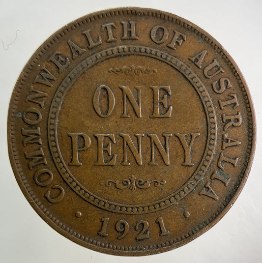 1921 Australia One Penny Coin | Fine Collectable Grade