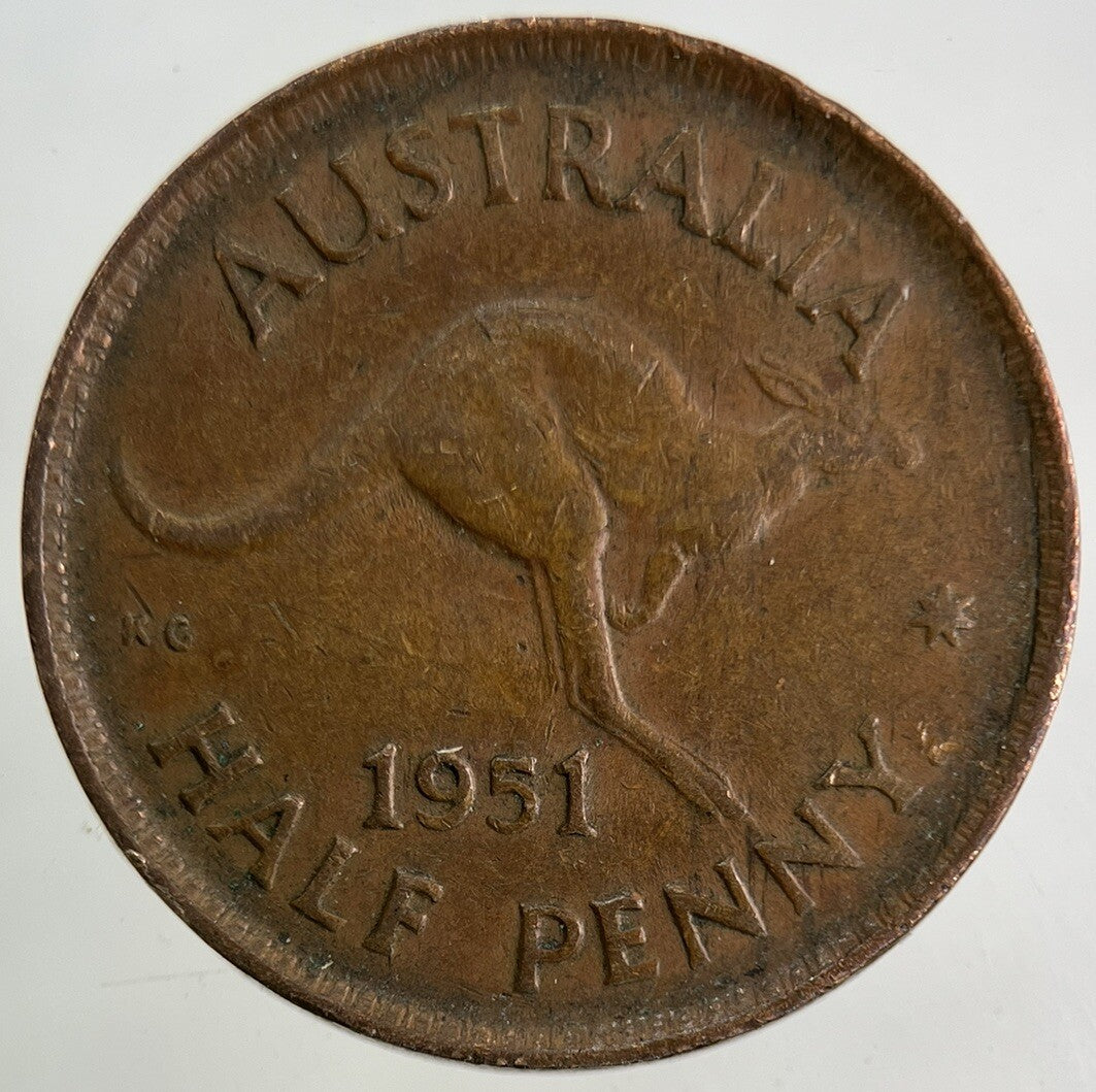 1951 Australia Half-Penny Coin | Collectable Grade