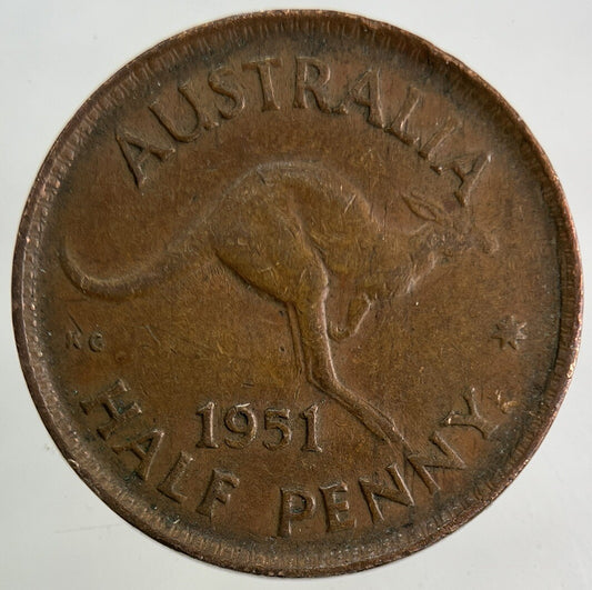 1951 Australia Half-Penny Coin | Collectable Grade