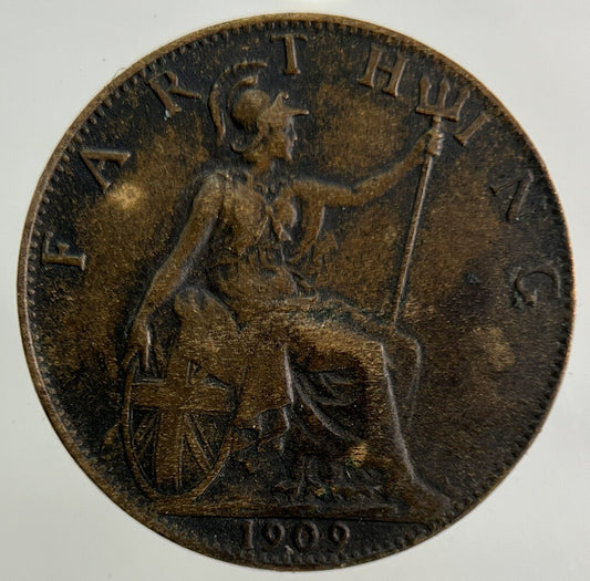 1909 Edward VII Farthing Coin | Fine Collectable Grade