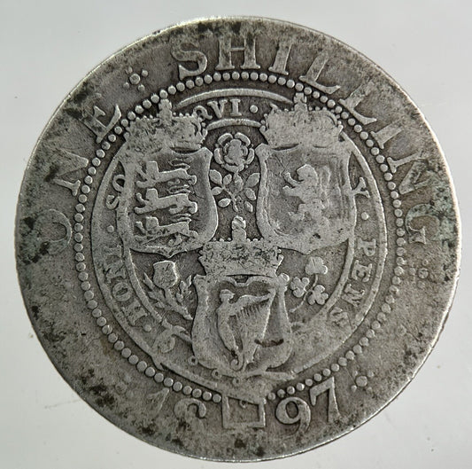 1897 Victoria Silver Shilling Coin | Collectable Grade