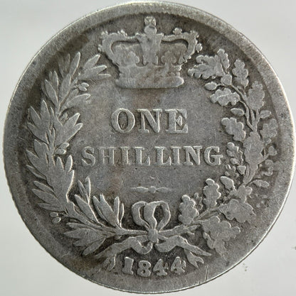 1844 Victoria Silver Shilling Coin | Collectable Grade