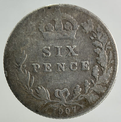 1907 Edward VII Silver Sixpence Coin | Collectable Grade