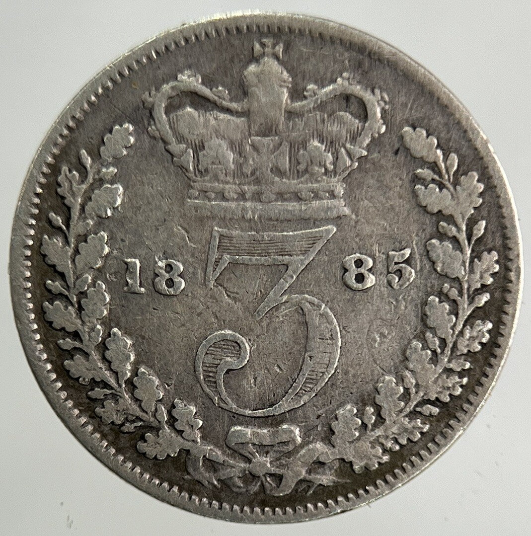 1885 Victoria Threepence Silver Coin | Fine Collectable Grade