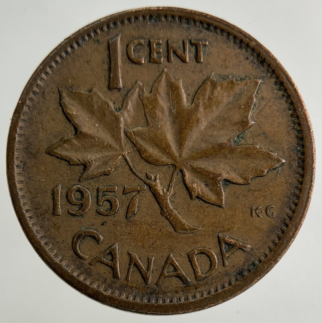 1957 Canada 1 Cent Coin | Fine Collectable Grade