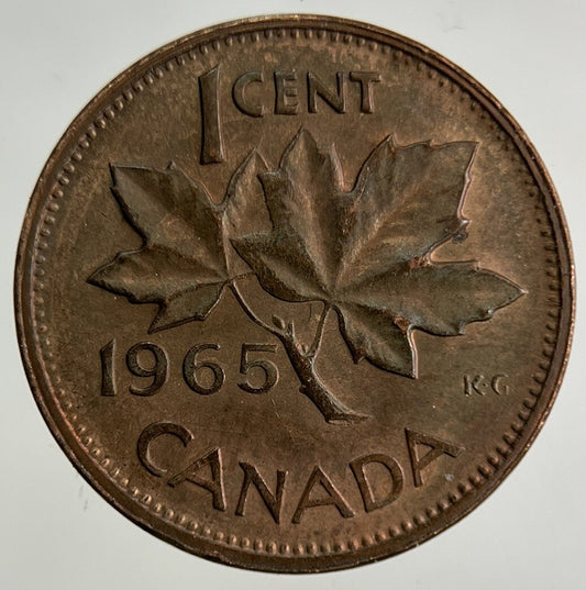 1965 Canada 1 Cent Coin | Fine Collectable Grade