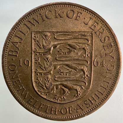 1964 Jersey 1/12 One Twelfth Of A Shilling Coin | Very High Grade
