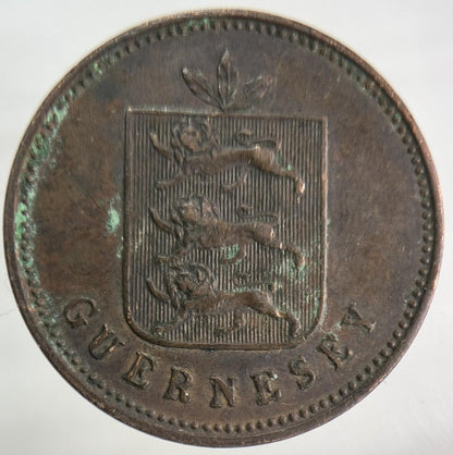 1830 Guernsey 4 Doubles Coin | Fine Collectable Grade