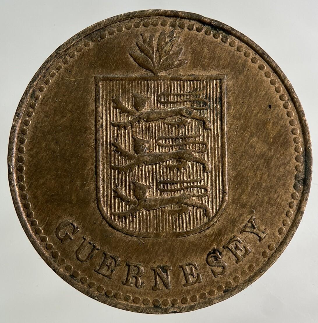 1945 Guernsey 4 Doubles Coin | Fine Collectable Grade