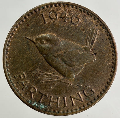 1946 George VI Wren Farthing Coin | Very High Grade
