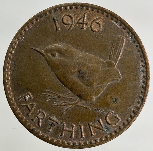 1946 George VI Wren Farthing Coin | Very High Grade