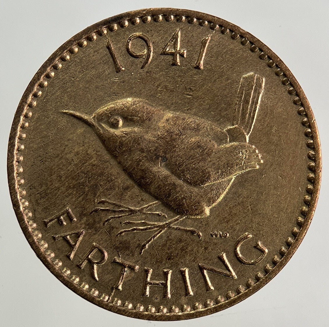 1941 George VI Wren Farthing Coin | Very High Grade