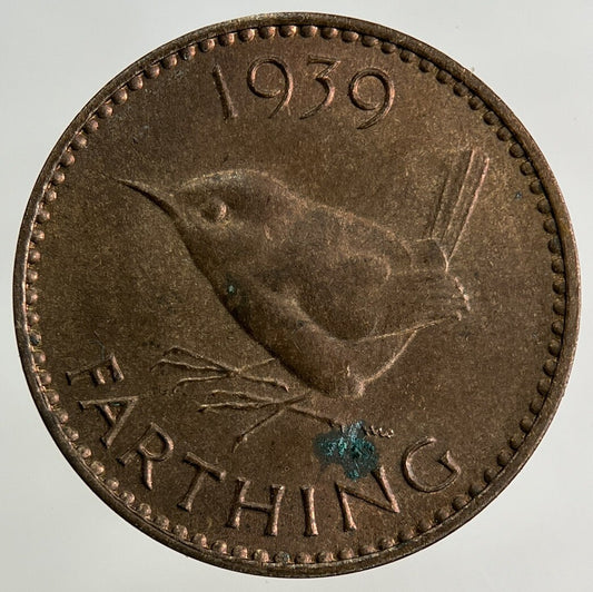 1939 George VI Wren Farthing Coin | Very High Grade
