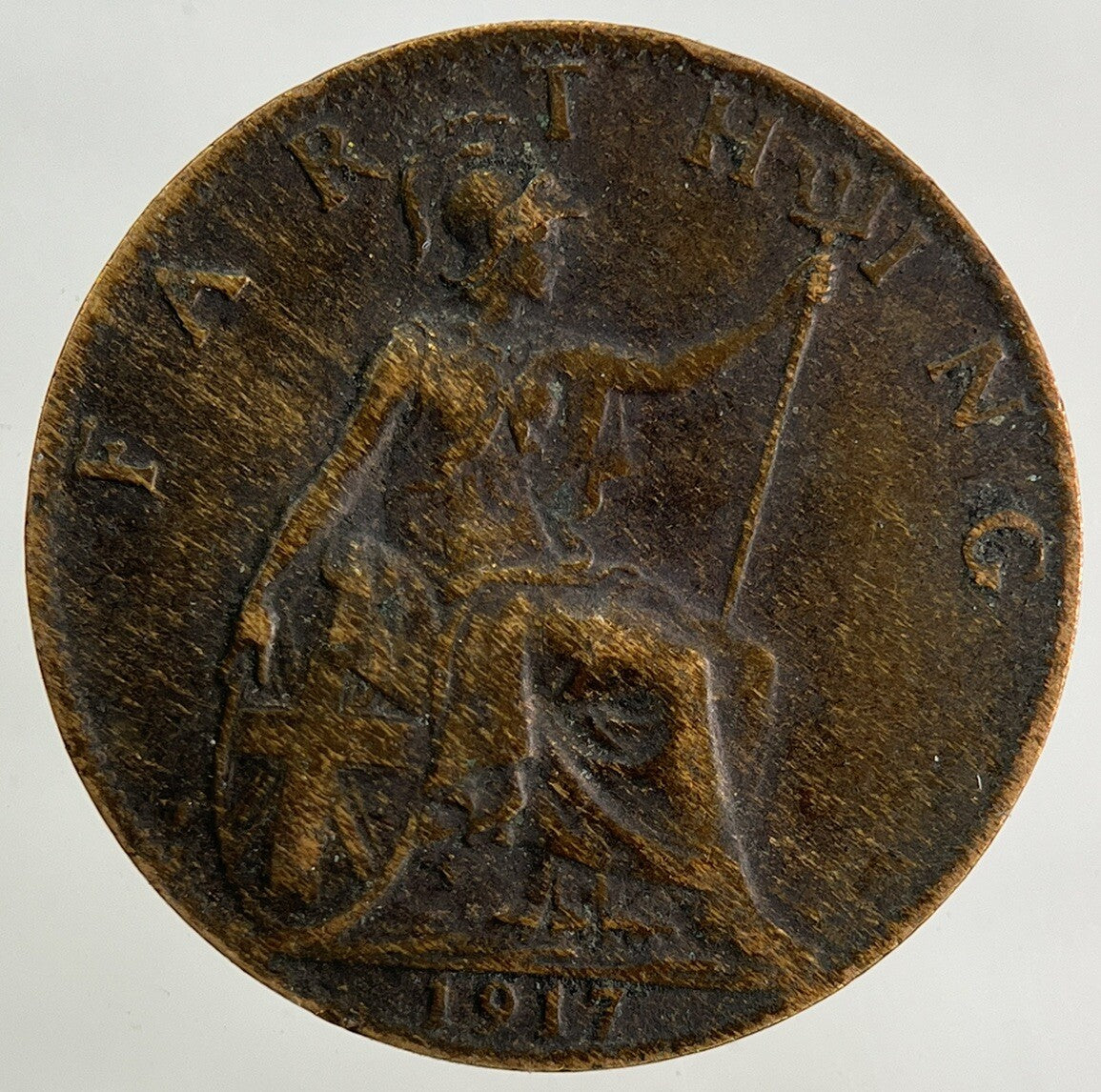 1917 George V Farthing Coin | Fine Collectable Grade