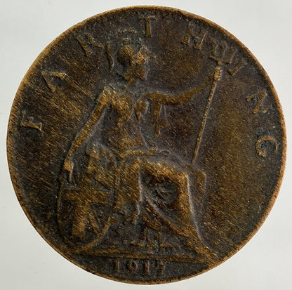 1917 George V Farthing Coin | Fine Collectable Grade