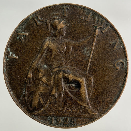 1925 George V Farthing Coin | Fine Collectable Grade