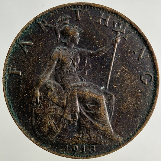 1913 George V Farthing Coin | Fine Collectable Grade