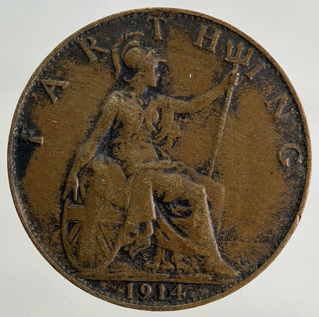 1914 George V Farthing Coin | Fine Collectable Grade
