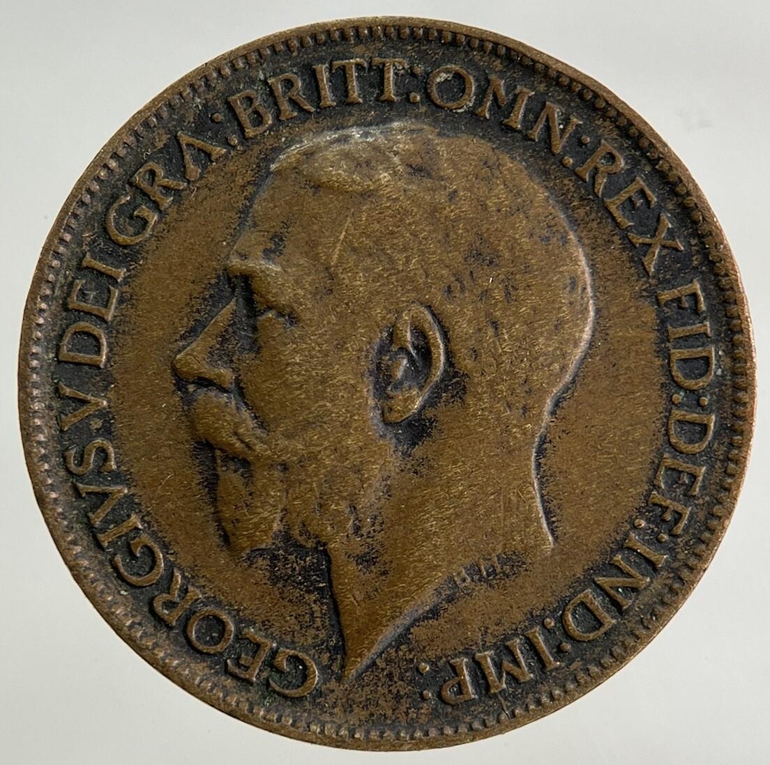 1914 George V Farthing Coin | Fine Collectable Grade