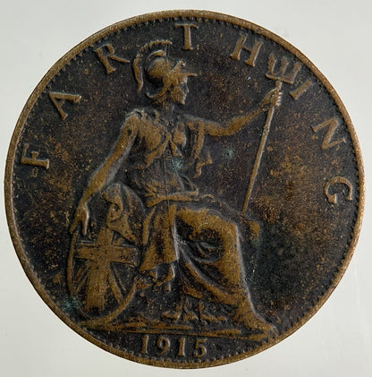 1915 George V Farthing Coin | Fine Collectable Grade