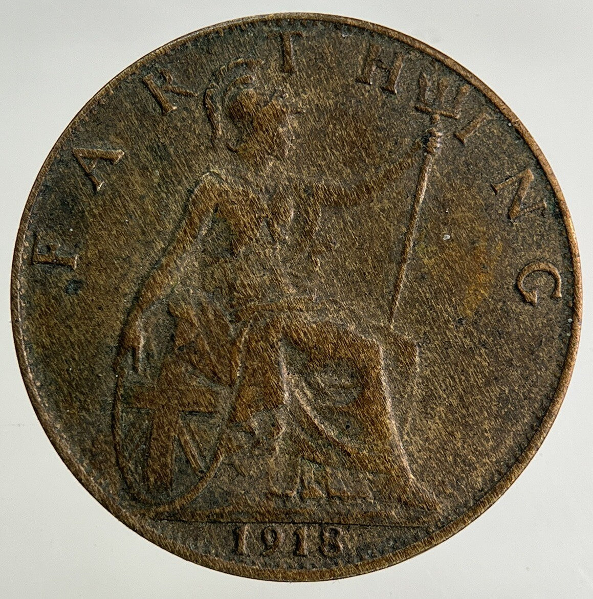 1918 George V Farthing Coin | Fine Collectable Grade