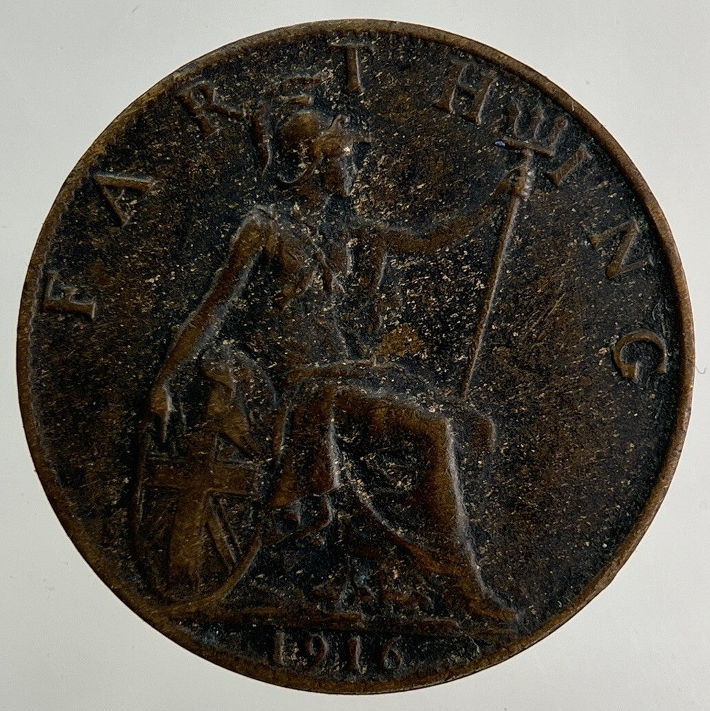 1916 George V Farthing Coin | Fine Collectable Grade