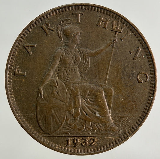 1932 George V Farthing Coin | Fine Collectable Grade