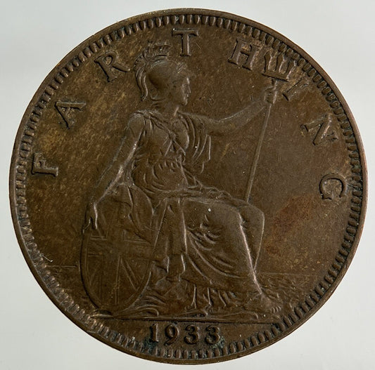 1933 George V Farthing Coin | Fine Collectable Grade