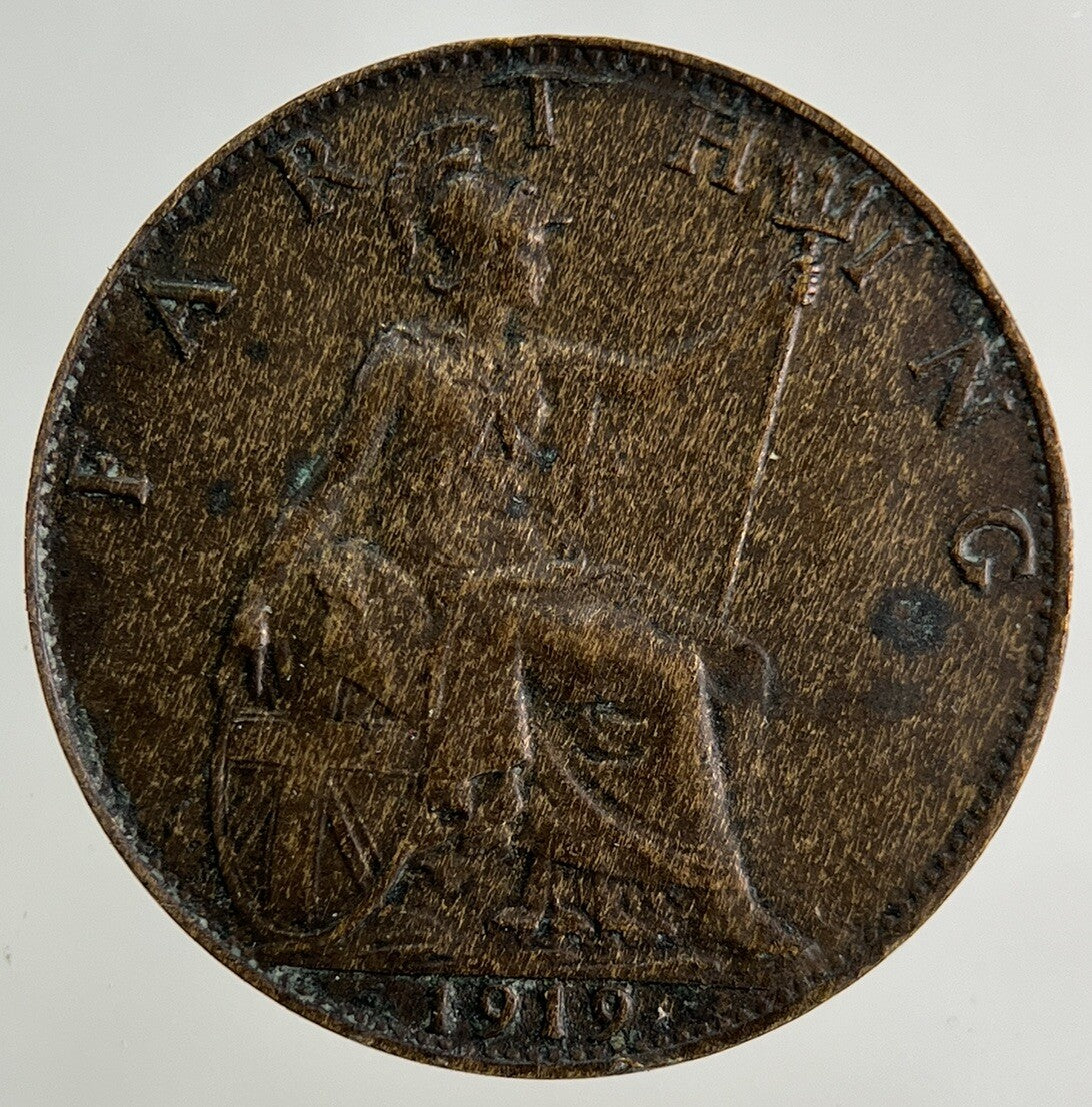 1919 George V Farthing Coin | Fine Collectable Grade