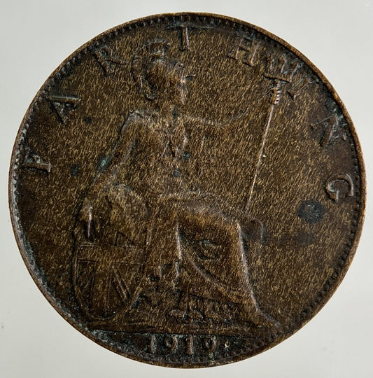 1919 George V Farthing Coin | Fine Collectable Grade