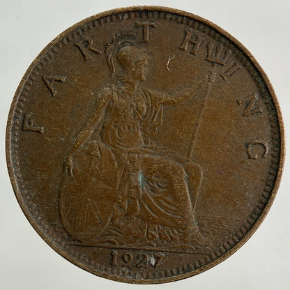 1927 George V Farthing Coin | Fine Collectable Grade