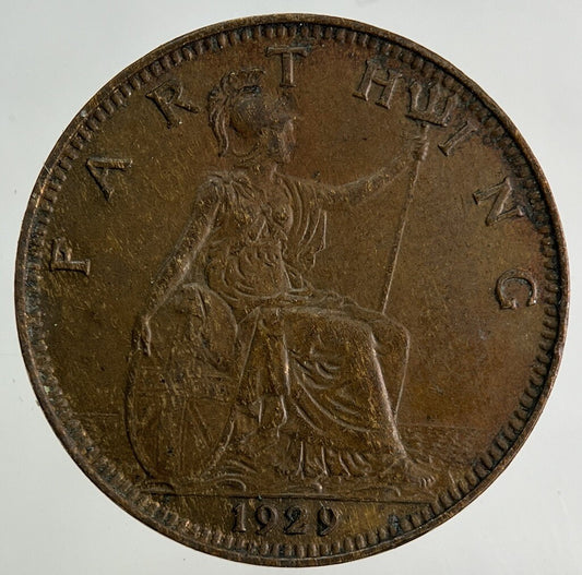 1929 George V Farthing Coin | Fine Collectable Grade