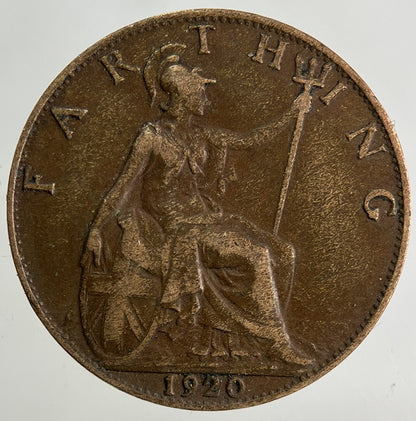 1920 George V Farthing Coin | Fine Collectable Grade