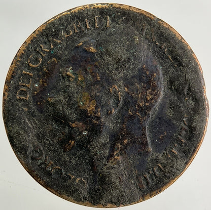 1917 George V Farthing Coin | Worn Grade