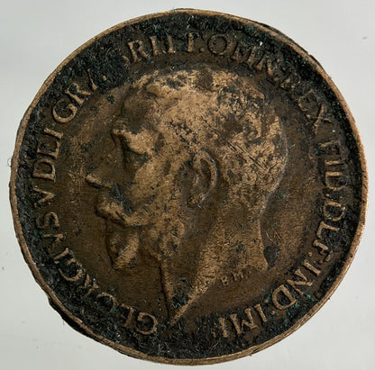 1923 George V Farthing Coin | Worn Grade