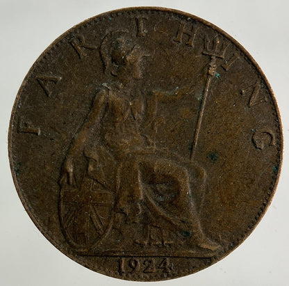 1924 George V Farthing Coin | Fine Collectable Grade
