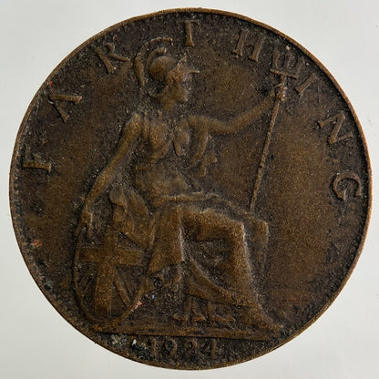 1924 George V Farthing Coin | Fine Collectable Grade
