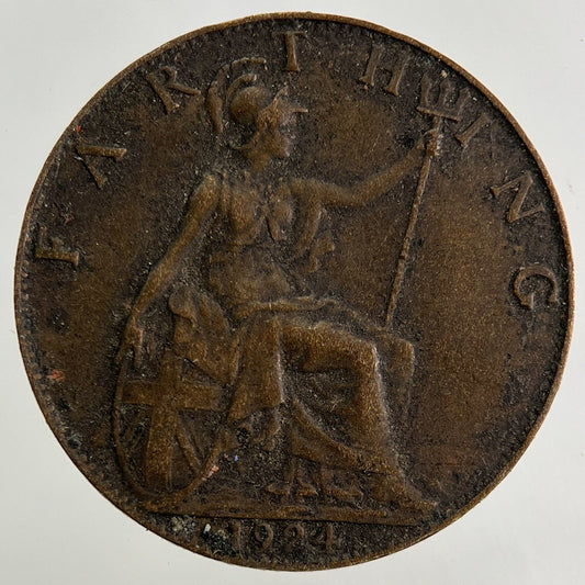 1924 George V Farthing Coin | Fine Collectable Grade
