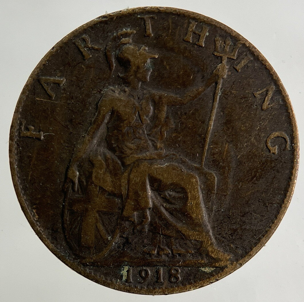 1918 George V Farthing Coin | Fine Collectable Grade