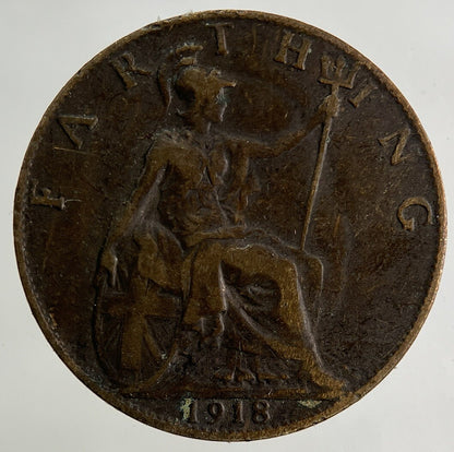 1918 George V Farthing Coin | Fine Collectable Grade
