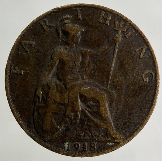1918 George V Farthing Coin | Fine Collectable Grade