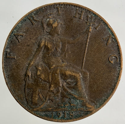 1918 George V Farthing Coin | Fine Collectable Grade