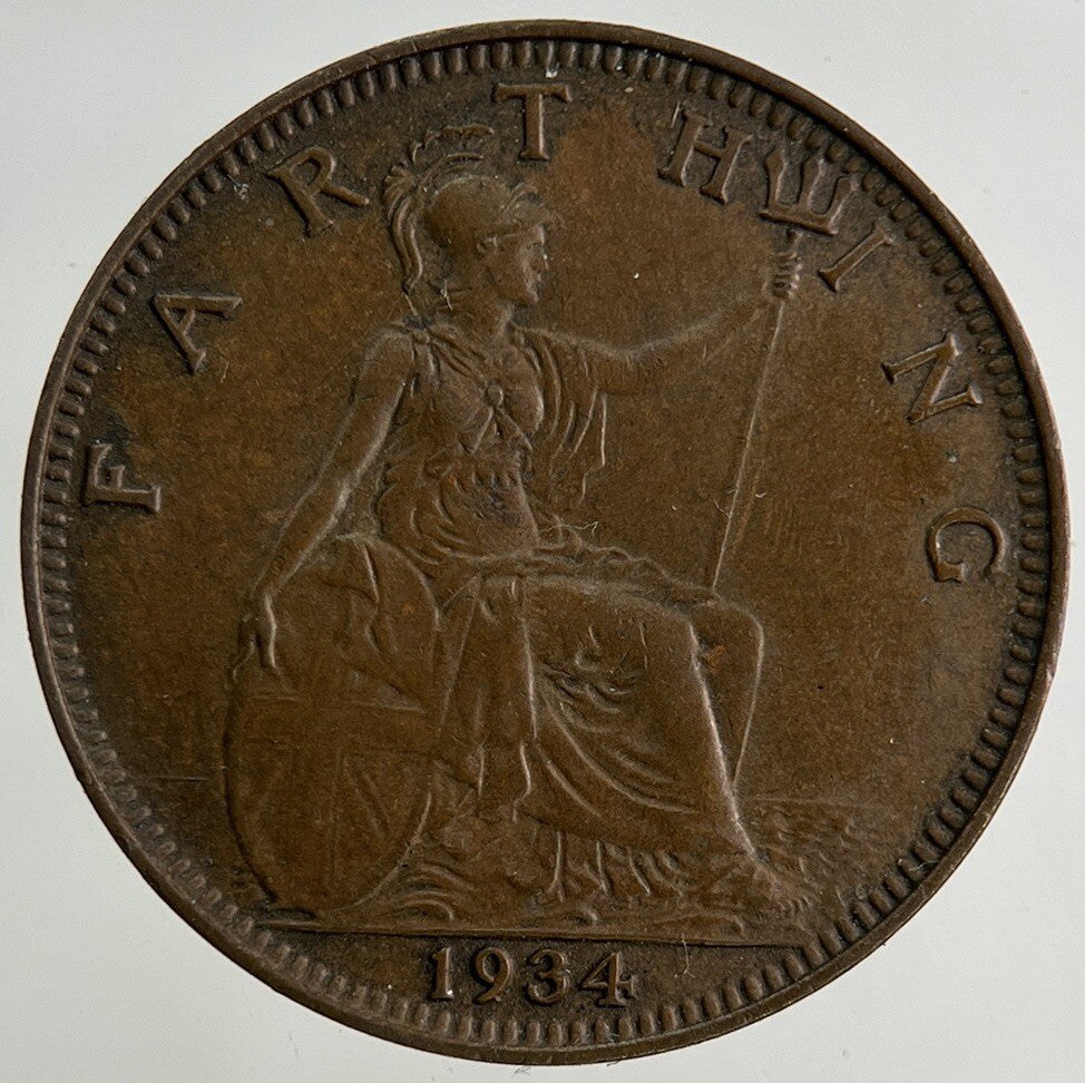 1934 George V Farthing Coin | Fine Collectable Grade