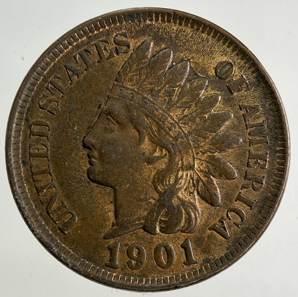 1901 US USA One Cent Coin | Fine Collectable Grade