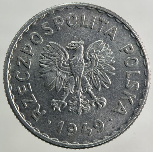 1949 Poland 1 Zloty Coin | Fine Collectable Grade