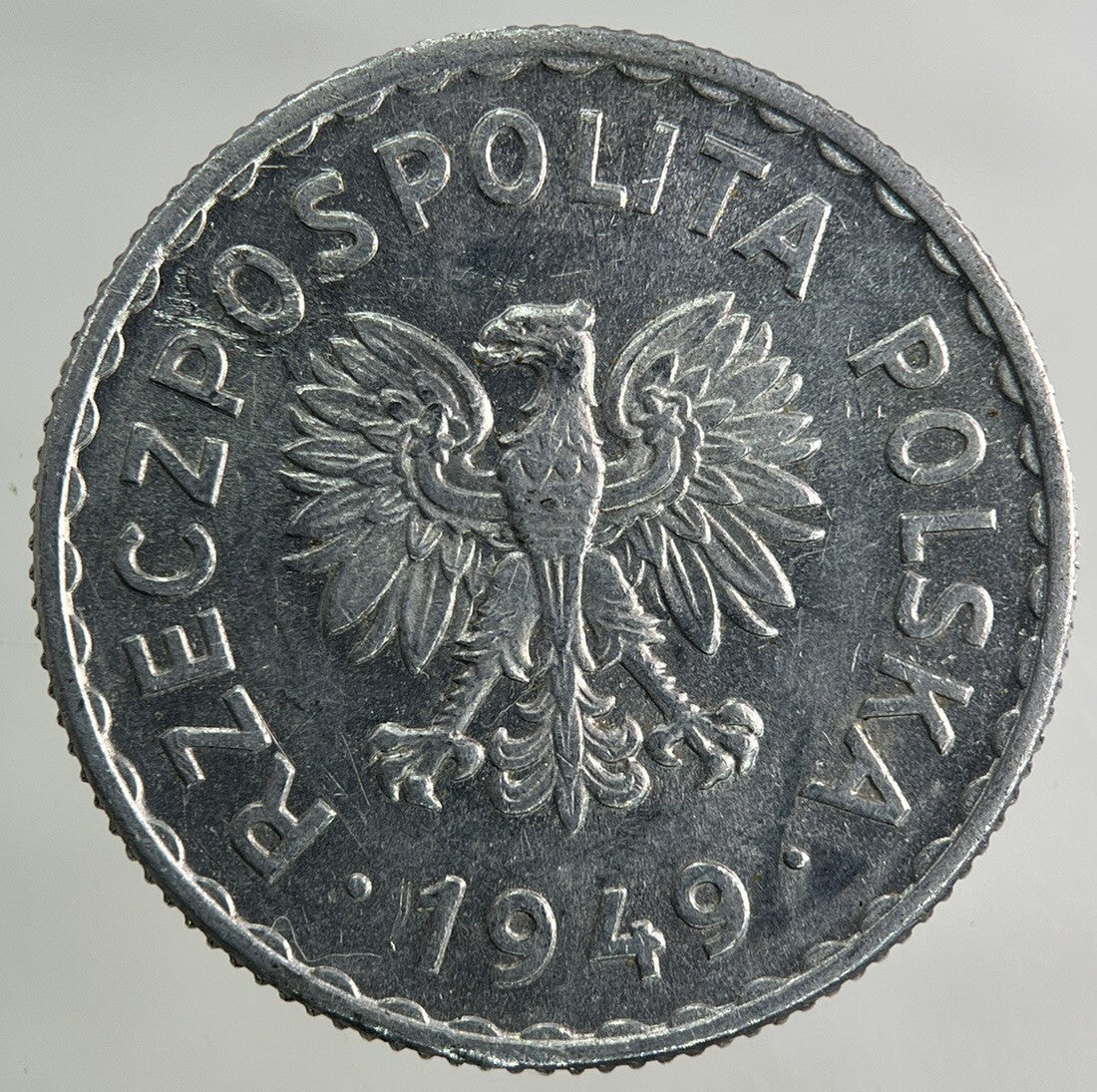 1949 Poland 1 Zloty Coin | Fine Collectable Grade