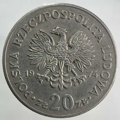 1974 Poland 20 Zloty Coin | Fine Collectable Grade