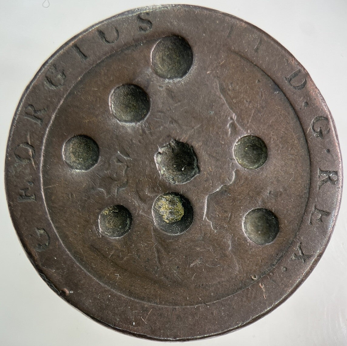 1797 George III 3rd Stamped Cartwheel One Penny Coin | Fair Grade